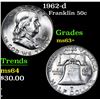 Image 1 : 1962-d . . Franklin Half Dollar 50c Grades Select+ Unc