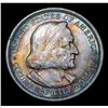 Image 2 : 1892 Columbian Rainbow Toned . Old Commem Half Dollar 50c Grades Choice AU/BU Slider
