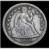 Image 2 : 1858-p . . Seated Liberty Dime 10c Grades vf+