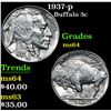 Image 1 : 1937-p . . Buffalo Nickel 5c Grades Choice Unc