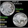 Image 1 : 1927-d . . Buffalo Nickel 5c Grades vf+