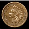 Image 2 : 1860 Pointed Bust . Indian Cent 1c Grades vf++