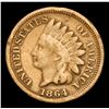 Image 2 : 1864 cn . . Indian Cent 1c Grades f+