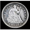 Image 2 : 1854-p . . Seated Liberty Half Dime 1/2 10c Grades vf++