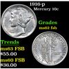 Image 1 : 1916-p . . Mercury Dime 10c Grades Select Unc FSB