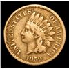 Image 2 : 1859 One Year Type Coin . Indian Cent 1c Grades vf+