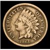 Image 2 : 1861 Key Date . Indian Cent 1c Grades vf+