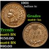 Image 1 : 1901 . . Indian Cent 1c Grades Choice+ Unc BN