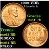 Image 1 : 1909 VDB . . Lincoln Cent 1c Grades Choice+ Unc RB