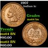 Image 1 : 1907 . . Indian Cent 1c Grades Choice Unc BN