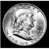 Image 2 : 1951-d . . Franklin Half Dollar 50c Grades Choice Unc FBL