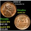 Image 1 : 1932-d . . Lincoln Cent 1c Grades GEM Unc RB