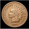 Image 2 : 1871 Semi Key Date . Indian Cent 1c Grades f+