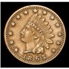 Image 2 : 1863 Crossed Cannons Indian Obv . Civil War Token 1c Grades Choice AU/BU Slider