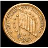 Image 2 : 1863 The Flag Dix Shoot Them On the Spot Civil War Token 1c Grades Choice AU/BU Slider