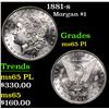 Image 1 : 1881-s . . Morgan Dollar $1 Grades GEM Unc PL