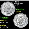 Image 1 : 1885-s Key Date . Morgan Dollar $1 Grades Select Unc