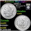 Image 1 : ***Auction Highlight*** 1896-o Key Date . Morgan Dollar $1 Graded Select Unc By USCG (fc)