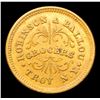 Image 3 : 1863 Robinson & Ballou On Brass . Civil War Token 1c Grades Select Unc