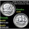 Image 1 : ***Auction Highlight*** 1936 Long Island . . Old Commem Half Dollar 50c Graded GEM+ Unc By USCG (fc)