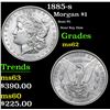 Image 1 : 1885-s Semi PL Semi Key Date Morgan Dollar $1 Grades Select Unc