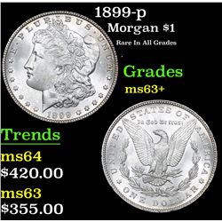 1899-p Rare In All Grades . Morgan Dollar $1 Grades Select+ Unc