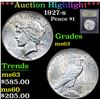 Image 1 : ***Auction Highlight*** 1927-s . . Peace Dollar $1 Graded Select Unc By USCG (fc)