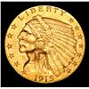 Image 2 : ***Auction Highlight*** 1915-p . . Gold Indian Quarter Eagle $2 1/2 Graded Select+ Unc By USCG (fc)