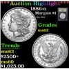 Image 1 : ***Auction Highlight*** 1886-o Key Date . Morgan Dollar $1 Graded Select Unc By USCG (fc)