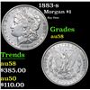 Image 1 : 1883-s Key Date . Morgan Dollar $1 Grades Choice AU/BU Slider