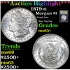 Image 1 : ***Auction Highlight*** 1879-o Tough Date Near Top Pop Morgan Dollar $1 Graded GEM+ Unc By USCG (fc)