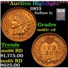 Image 1 : ***Auction Highlight*** 1903 . . Indian Cent 1c Graded GEM++ Unc RD By USCG (fc)