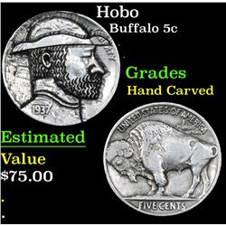 Hobo . . Buffalo Nickel 5c Grades Hand Carved