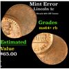 Image 1 : Mint Error Struck 60% Off Center . Lincoln Cent 1c Grades Choice+ Unc RB