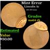 Image 1 : Mint Error 90% Off Center . Lincoln Cent 1c Grades Choice Unc RB