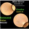 Image 1 : Mint Error Struck 95% Off Center . Lincoln Cent 1c Grades Choice Unc RB