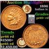 Image 1 : ***Auction Highlight*** 1896 . . Indian Cent 1c Graded Gem+ Proof Red By USCG (fc)
