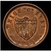 Image 2 : 1864 Union For Ever Some Red Peeking Thru . Civil War Token 1c Grades Select Unc BN