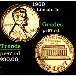 1960 . . Lincoln Cent 1c Grades Gem++ Proof Red