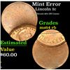 Image 1 : Mint Error Struck 60% Off Center . Lincoln Cent 1c Grades Choice Unc RB