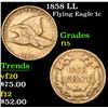 Image 1 : 1858 LL . . Flying Eagle Cent 1c Grades f+