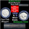 Image 1 : Full roll of Buffalo Nickels, 1919 on one end & a 'd' Mint reverse on other end (fc)
