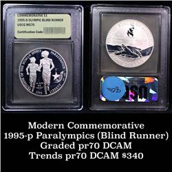 1995-p Paralympics (Blind Runner) Proof Modern Commem Dollar $1 Graded Gem++ Proof DCAM by USCG