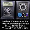 Image 1 : 1996-s Community Service Proof Modern Commem Dollar $1 Graded GEM++ Proof Deep Cameo by USCG