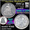 Image 1 : ***Auction Highlight*** 1891-p Seated Liberty Dime 10c Graded Choice+ Unc by USCG (fc)