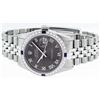 Image 5 : Rolex Mens Stainless Steel Dark Rhodium Roman Diamond & Sapphire Datejust Wristw
