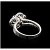 Image 3 : 14KT White Gold 1.63 ctw Blue Diamond Ring