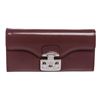 Image 1 : Gucci Purple Leather Padlock Continental WOC Bag