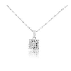 14k White Gold 0.52CTW Diamond Pendant, (I1-I2/H-I)