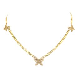 1.72 ctw Diamond Necklace - 14KT Yellow Gold